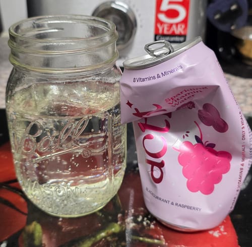 Customer photo review of Activit Blackcurrant & Raspberry - 330ml Cans