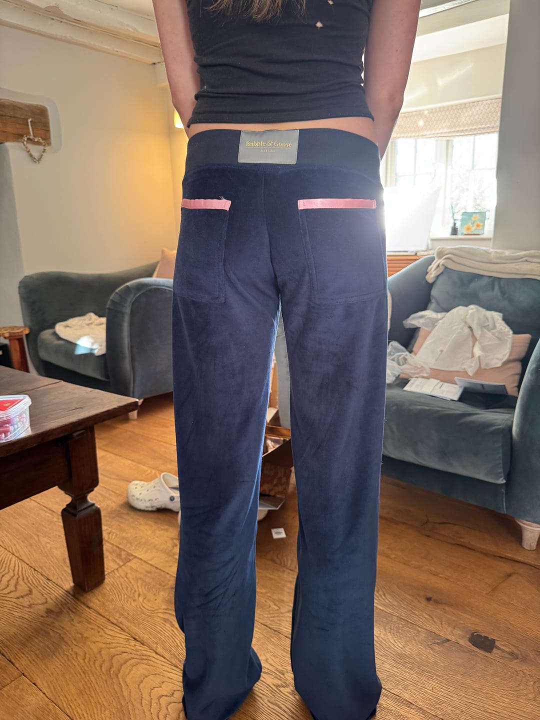 Customer photo review of Allegra Campus Collection By Caitlin - Navy/Pale Pink Jogger