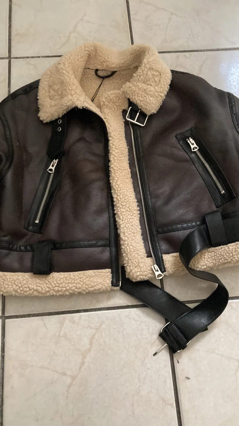 Customer photo review of Emma Faux Leather Jacket