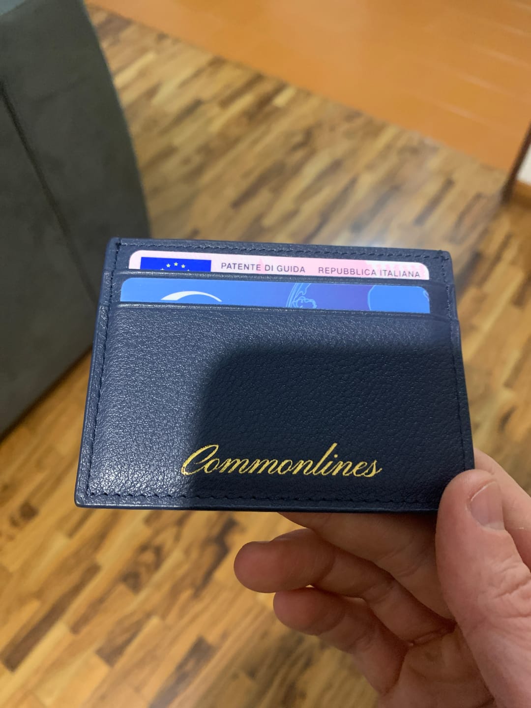 Customer photo review of 🎁 Leather Cardholder - Blue (100% off)