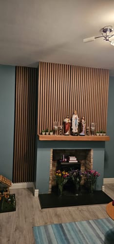 Customer photo review of Wooden Wall Panel | Mocca | Premium 3-sided Wood Veneer