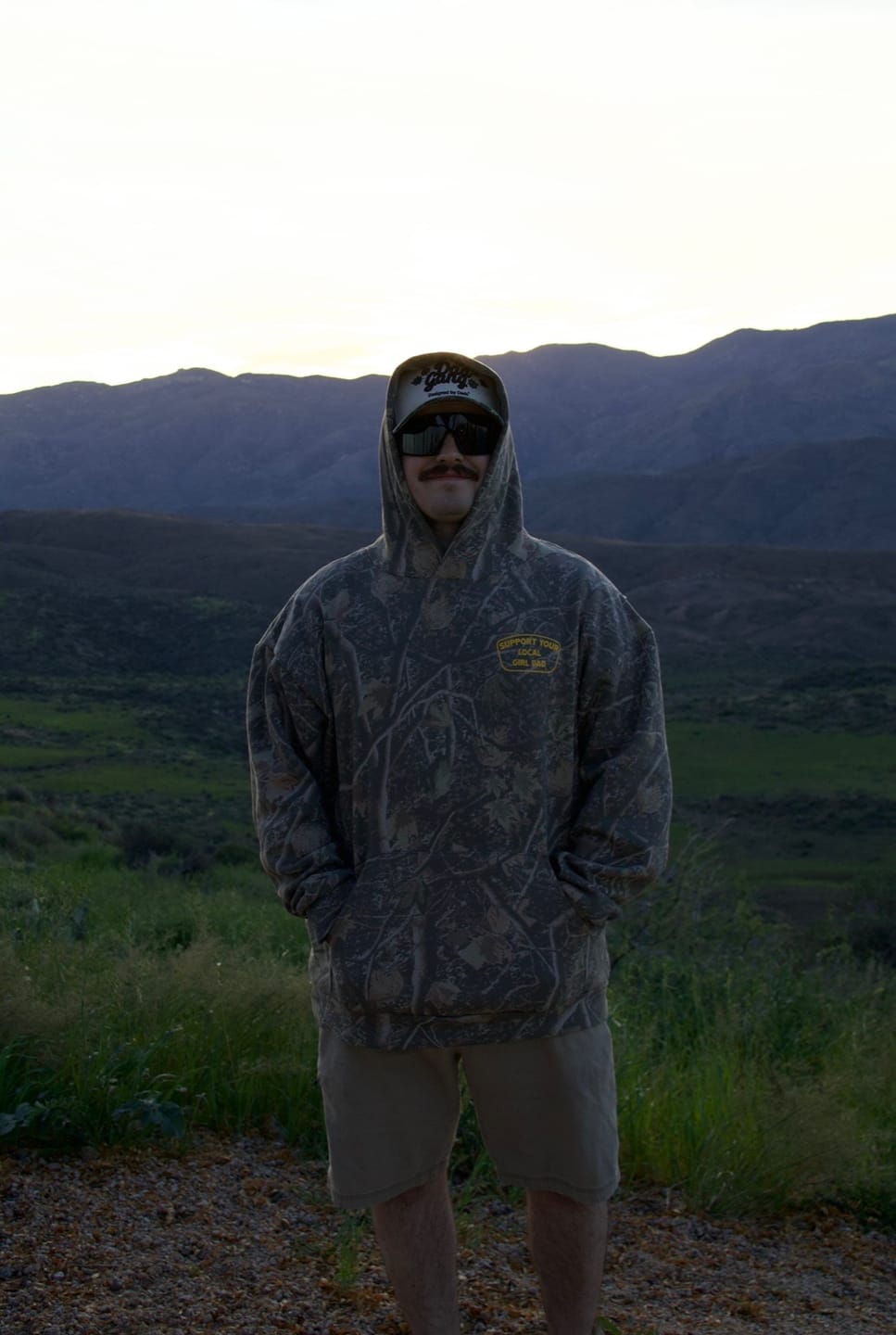 Customer photo review of Support Your Local Girl Dad Hoodie (Tree Camo Edition)