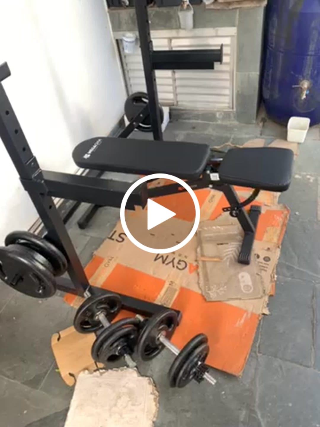Customer video review of Banco de musculação 6x1 posições