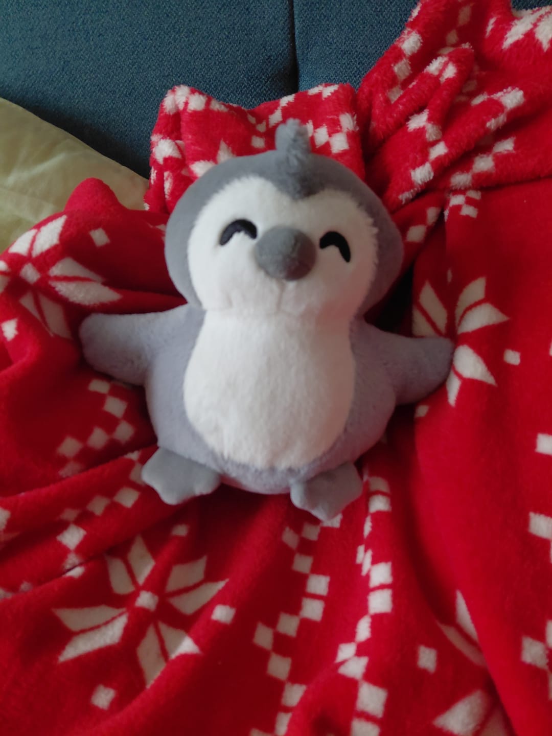Customer photo review of Penguin Adoption Plushie