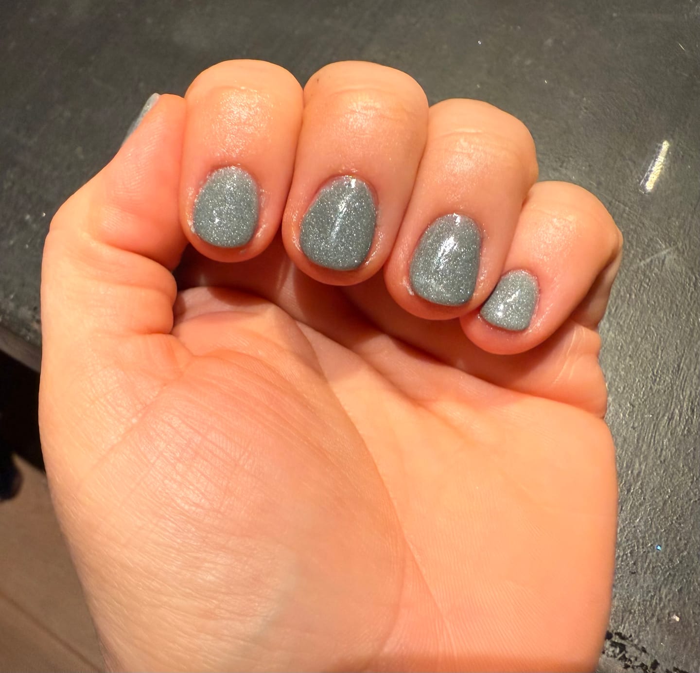 Customer photo review of Glow Of The Sky Dipping Powder