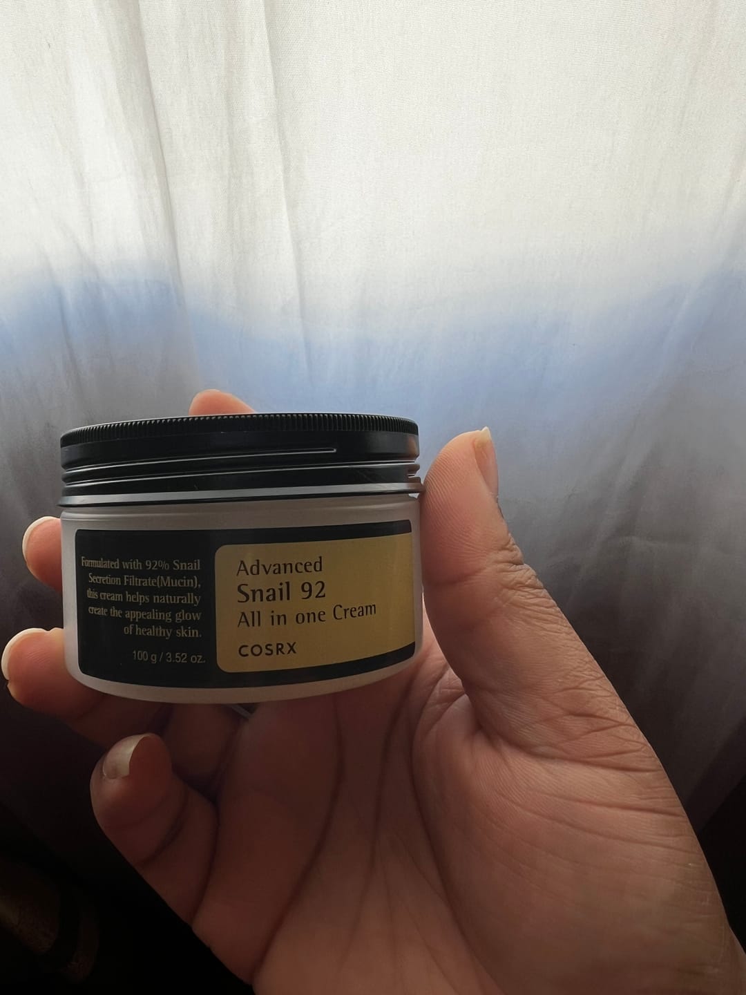 Customer photo review of COSRX - Crème hydratante Advanced Snail 92 tout en un - 100g