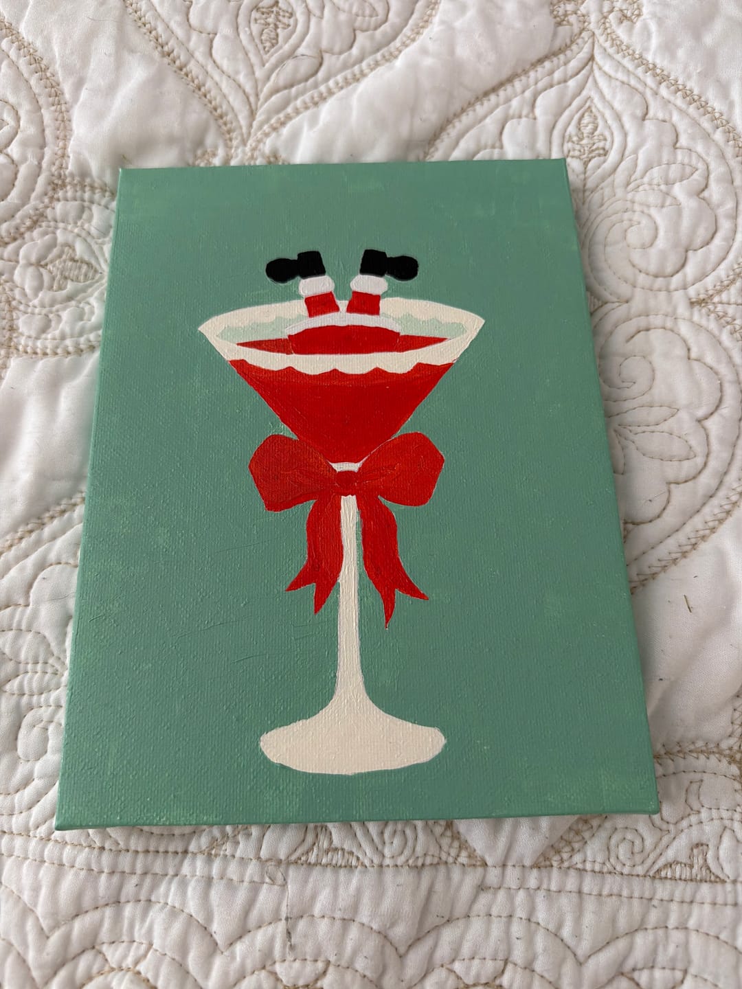 Customer photo review of 6 Mini Paintings - Santa & Cocktail Set