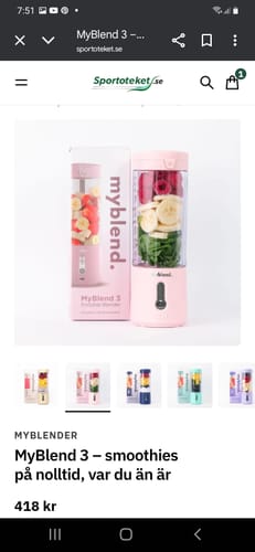 Customer photo review of MyBlend 3 – smoothies på nolltid, var du än är