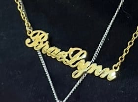 Customer photo review of Personalized Name Necklace