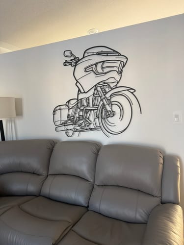 Customer photo review of Your Custom Bike Silhouette Metal Wall Art Service