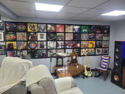 Customer photo review of 12" Vinyl Record Display Frame - LP Wall Storage
