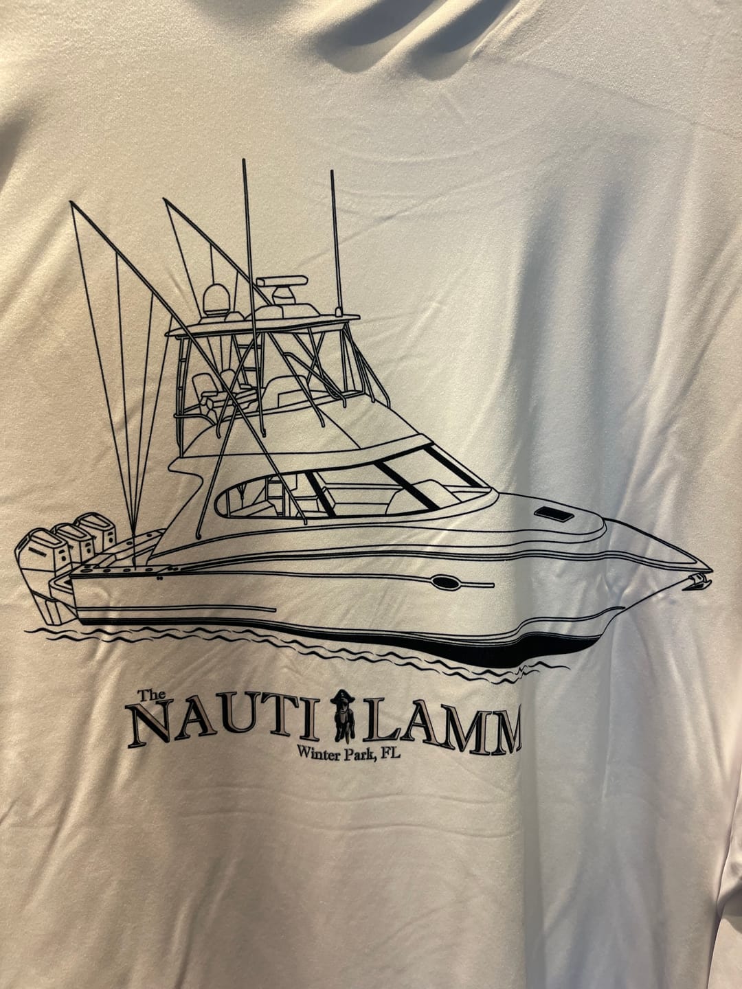 Customer photo review of Black & White Fish-Sleeve Dri-Fit Long Sleeve Custom Shirts