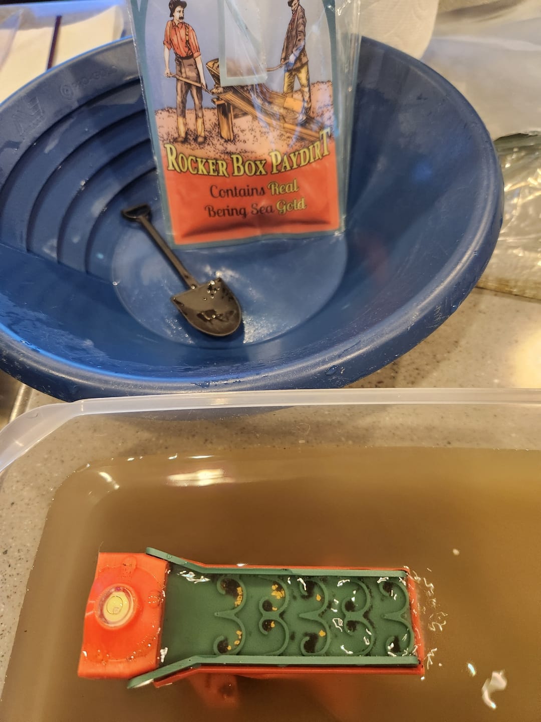 Customer photo review of Bering Sea Paydirt | Dream Mat Caught Gold | Gold Prospecting