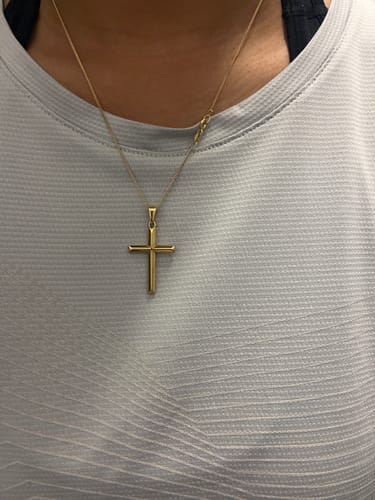 Customer photo review of Cross Pendant (Gold)