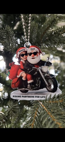 Customer photo review of Personalized Acrylic Motorcycle Couple Decoration - Christmas Tree Decorations Perfect For Motorcycle Rider