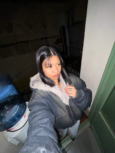 Customer photo review of Faux-Fur-Trim High Street Jacket