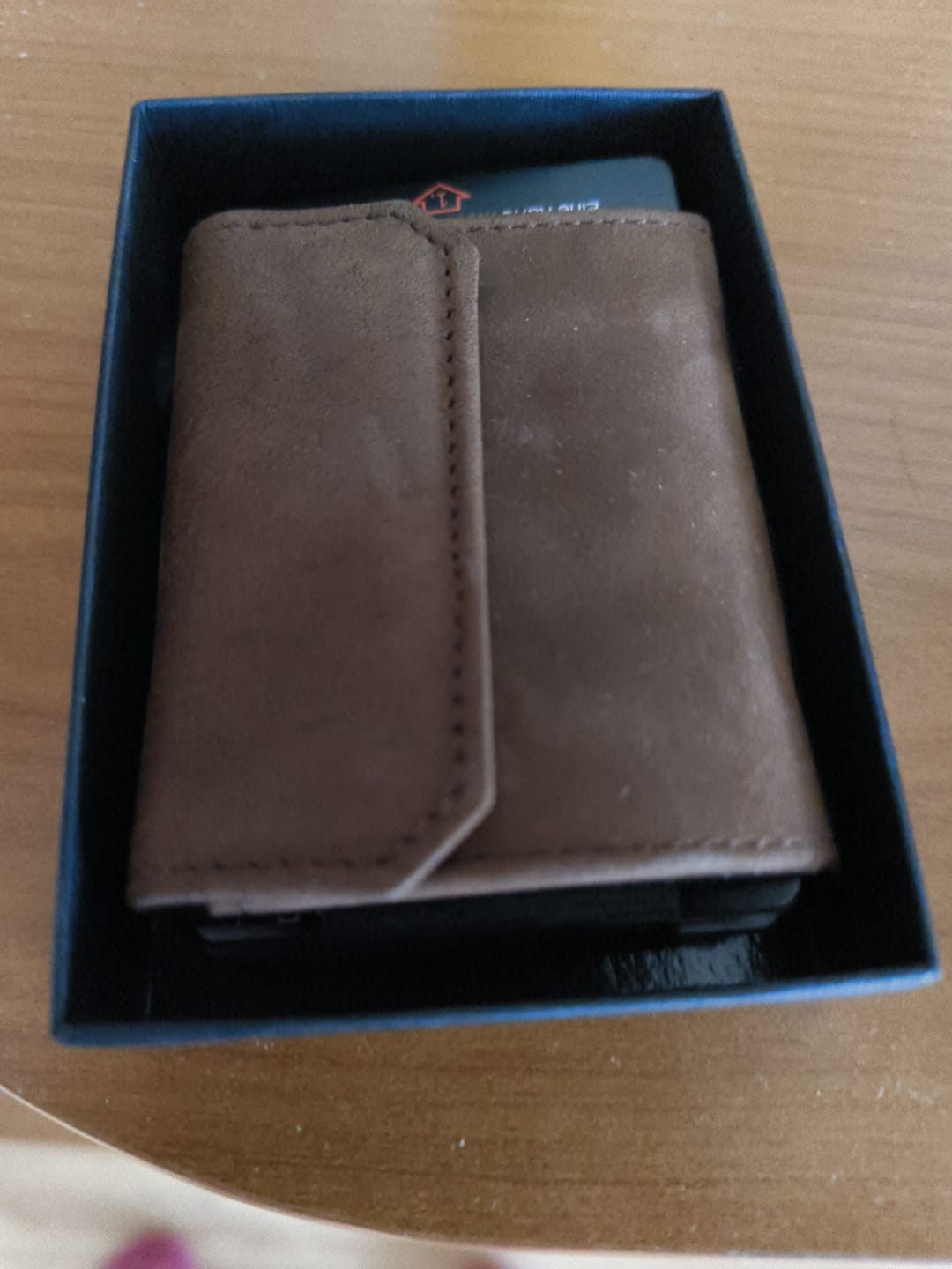 Customer photo review of Nano Boy Pocket card holder wallet with leather coin pocket