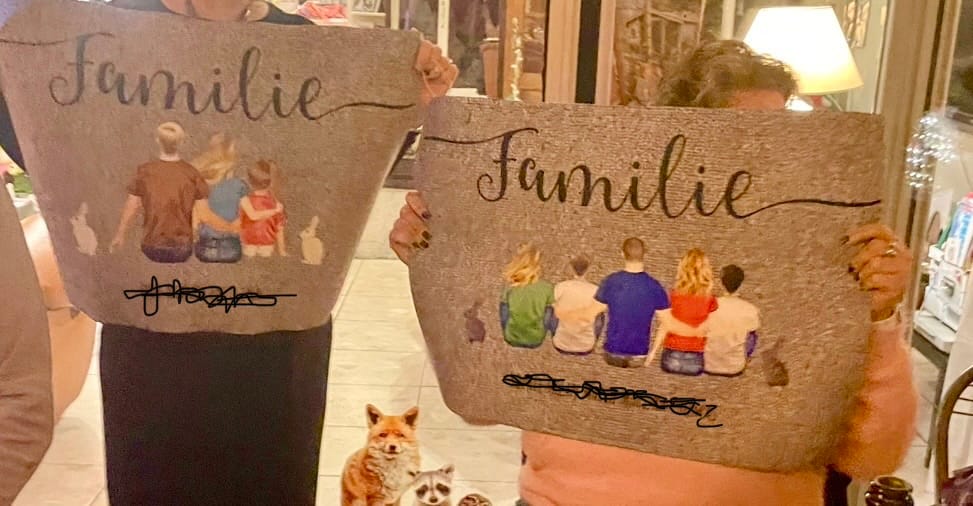 Customer photo review of Familie - Gepersonaliseerde deurmat