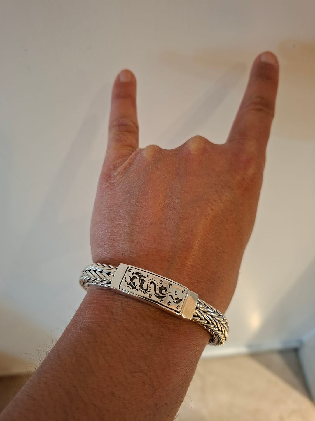Customer photo review of Dragon Legend - צמיד כסף 925