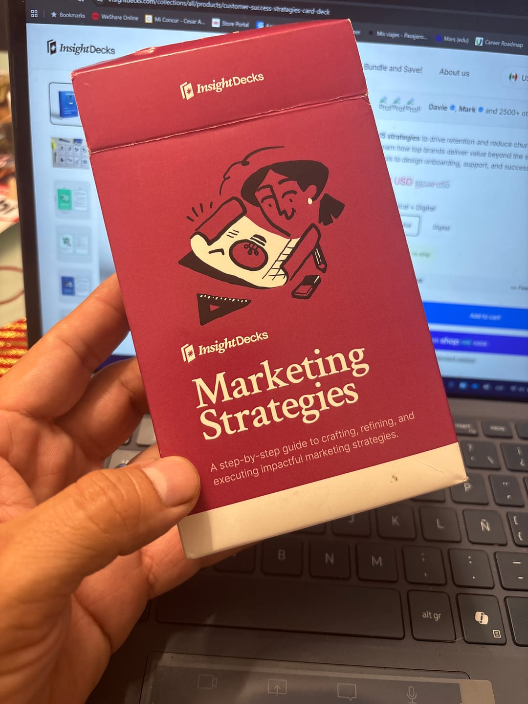 Customer photo review of Marketing Strategies Card Deck