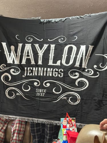 Customer photo review of Waylon Jennings Since 1937 Blanket