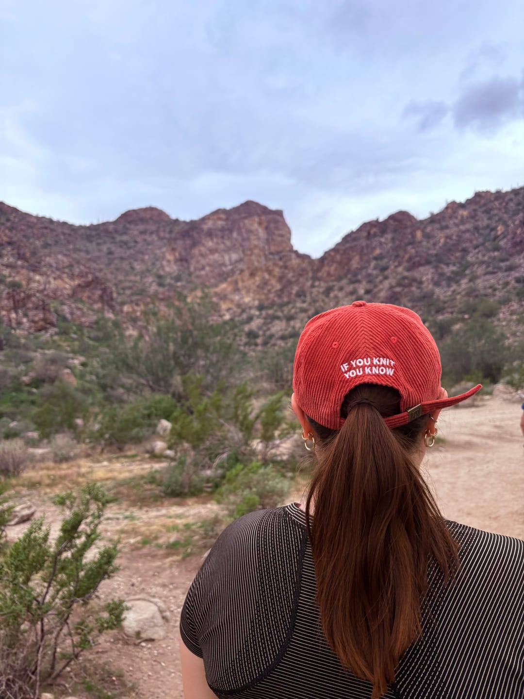 Customer photo review of If You Knit Corduroy Hat