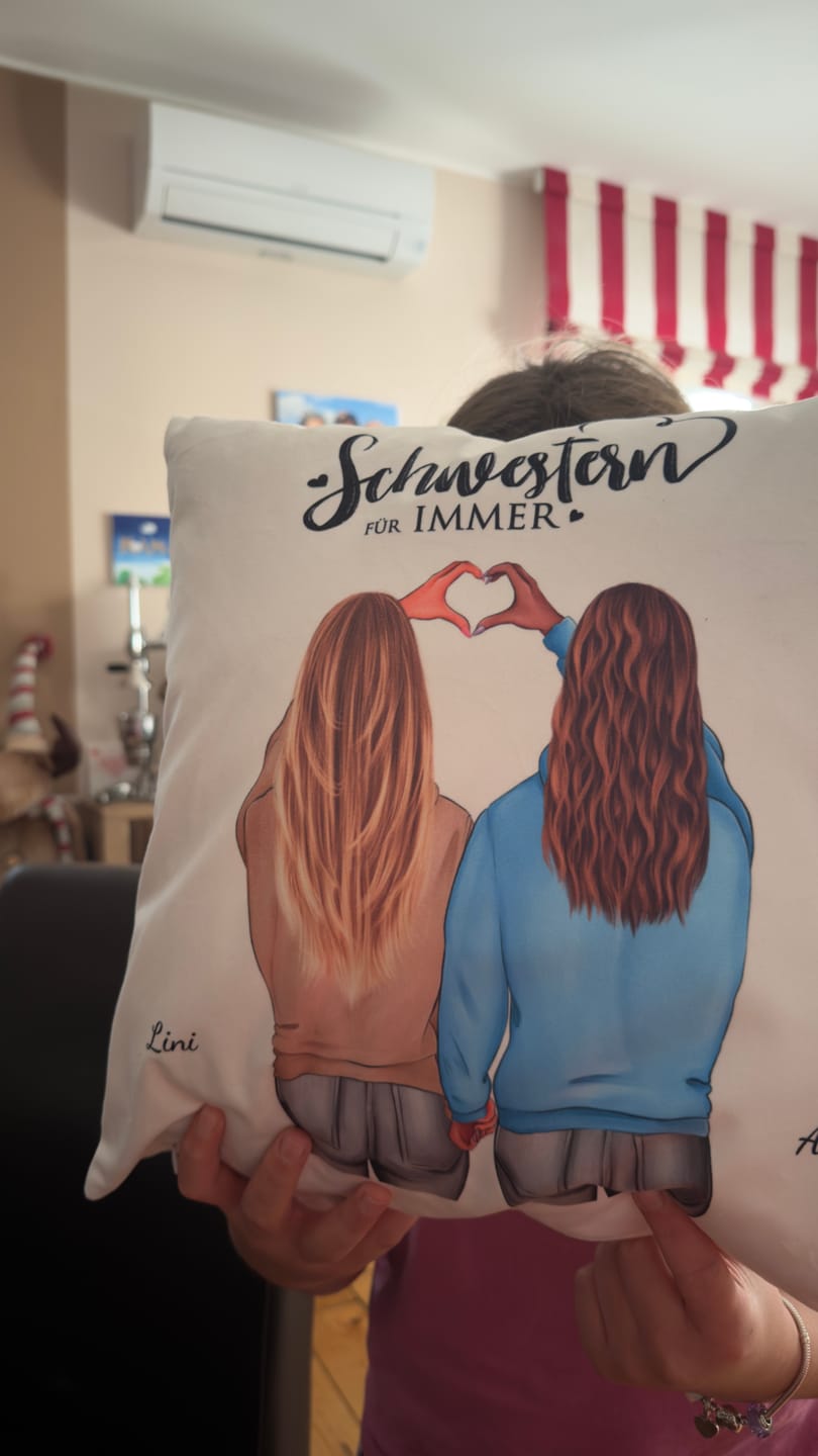 Customer photo review of Herzensmenschen - Personalisiertes Kissen