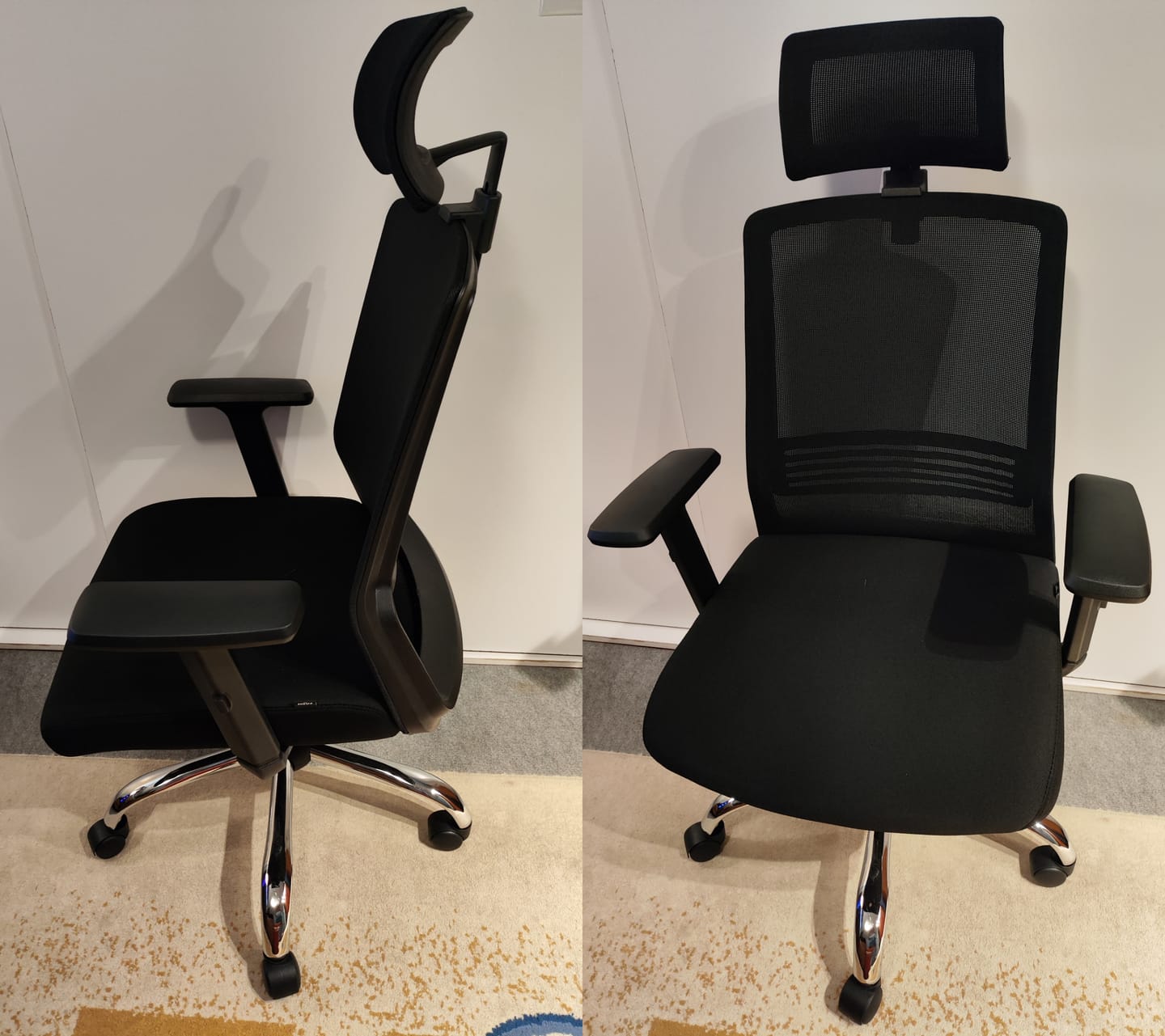 Customer photo review of Silla de escritorio Cuba Alta brazo Reg y cabecero