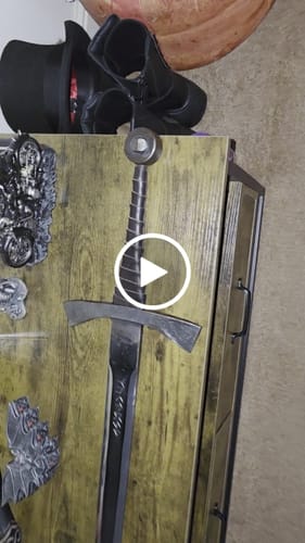 Customer video review of Geralt Witcher steel sword "Wolf's Fury"