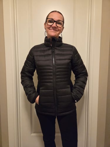 Customer photo review of Women's Elements Quilted Puffer Jacket