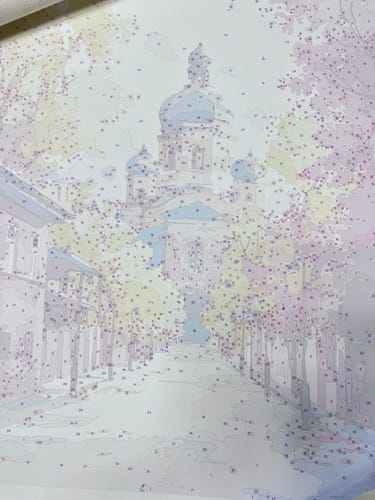 Customer photo review of Custom Landscape Paint By Numbers