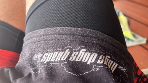 Customer photo review of Footy Shorts | Indigenous Flag