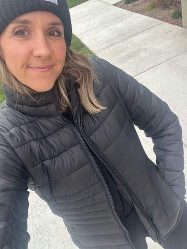 Customer photo review of Women's Elements Quilted Puffer Jacket
