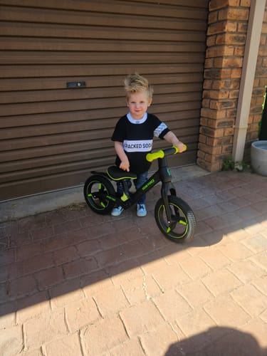 Customer photo review of Gear Force 12-Inch Kids Balance Bike – Shock-Absorbing