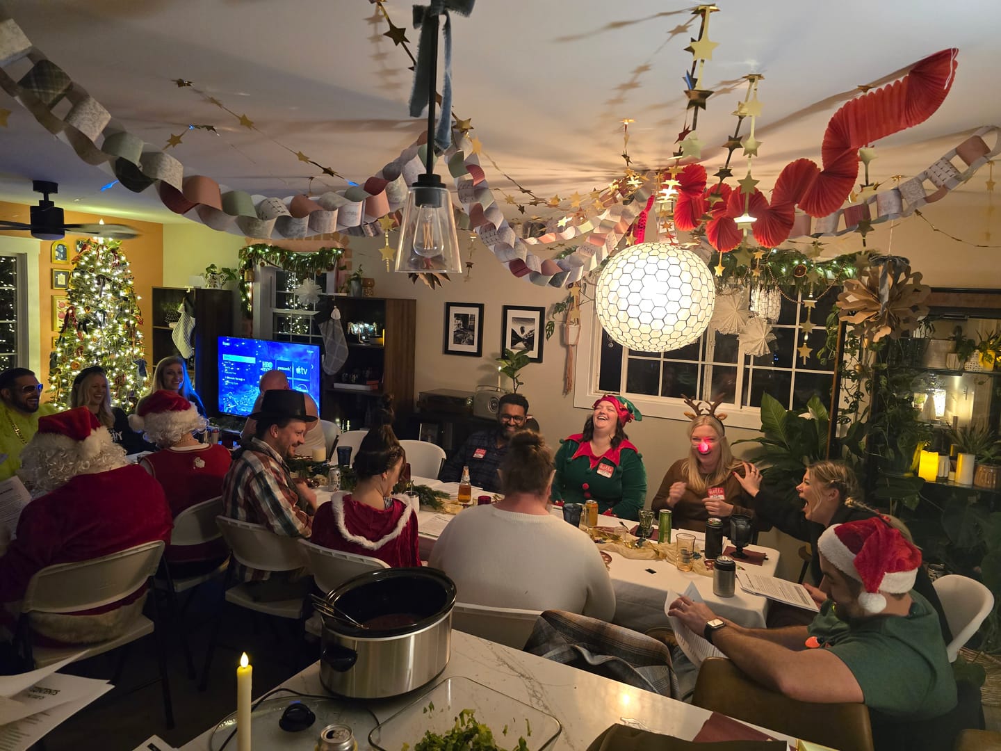 Customer photo review of Christmas Murder Mystery Host Your Own Dinner Party Game Kit