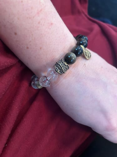 Customer photo review of Golden Brilliant Stone Clear Crystal Bracelet