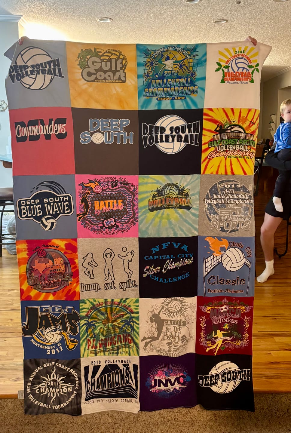 Customer photo review of Double Sided T-Shirt Quilt from Project Repat