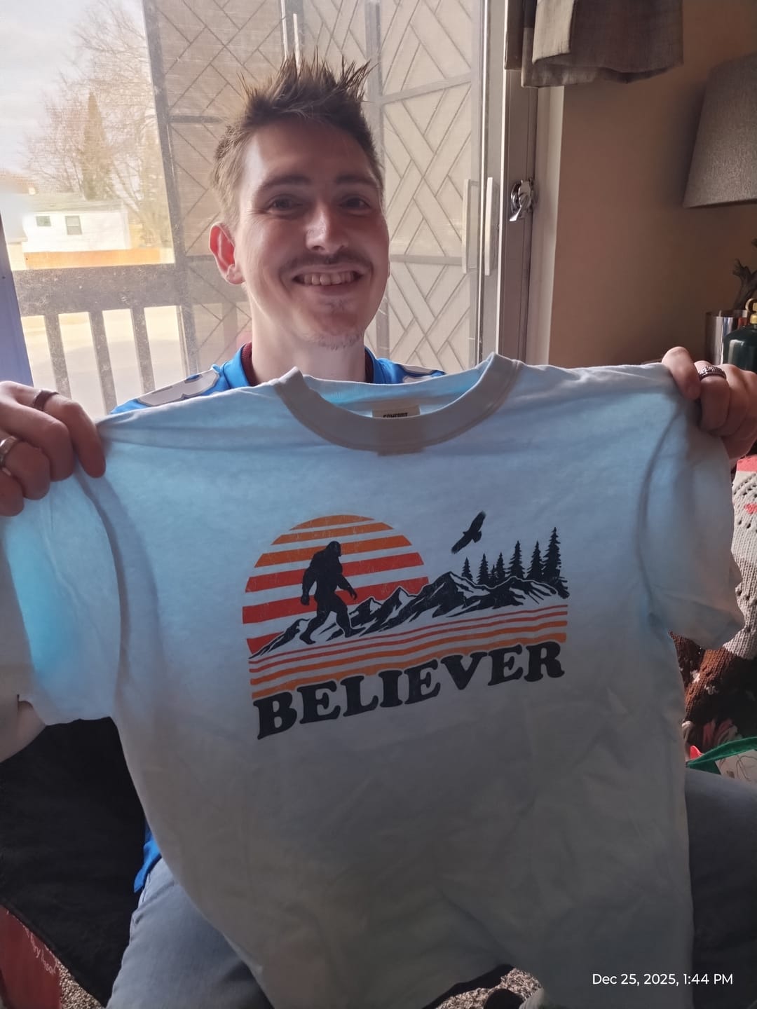 Customer photo review of Funny Bigfoot Believer Comfort Colors T-Shirt