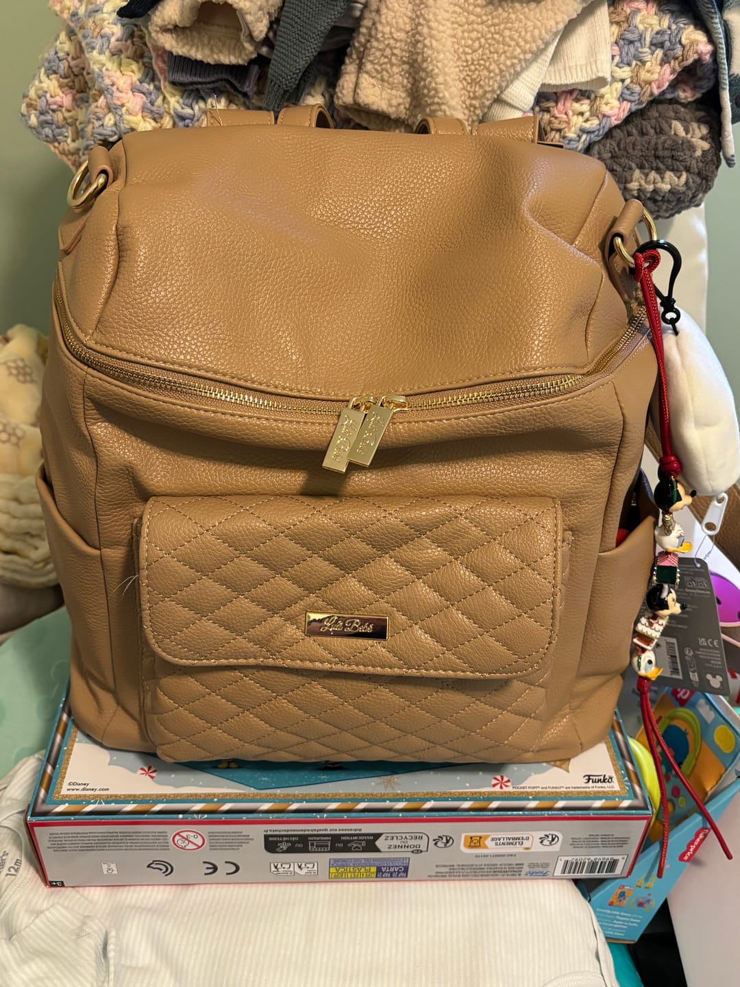 Customer photo review of Signature Diaper Bag Latte Brown