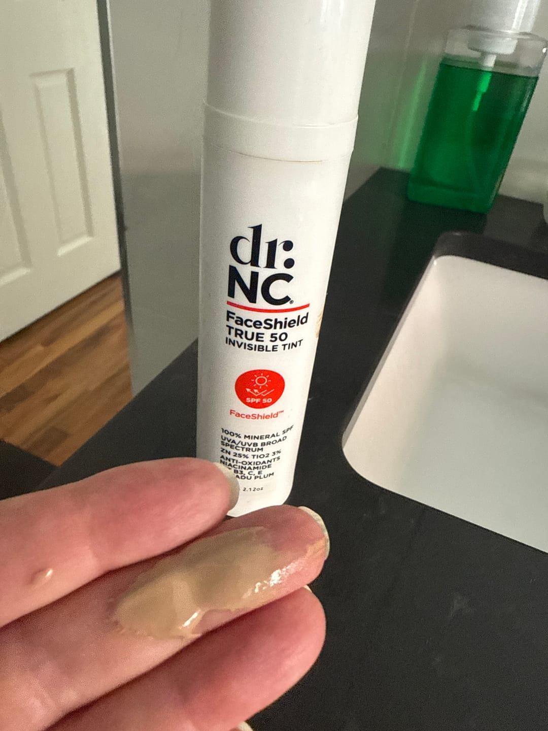Customer photo review of drNC FACESHIELD TRUE 50 INVISIBLE TINT