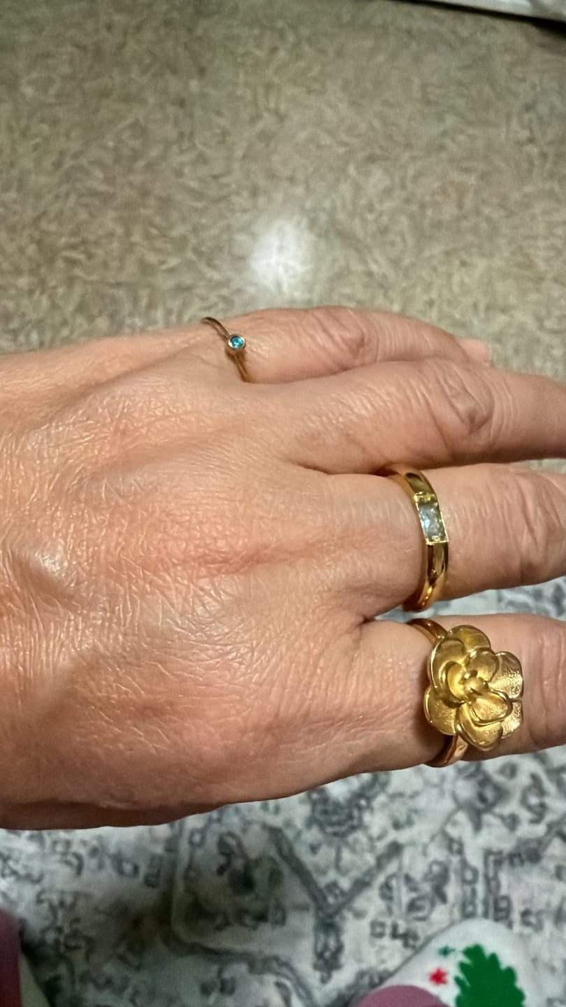 Customer photo review of Bella Birthstone Huggies Earrings (Bundle)