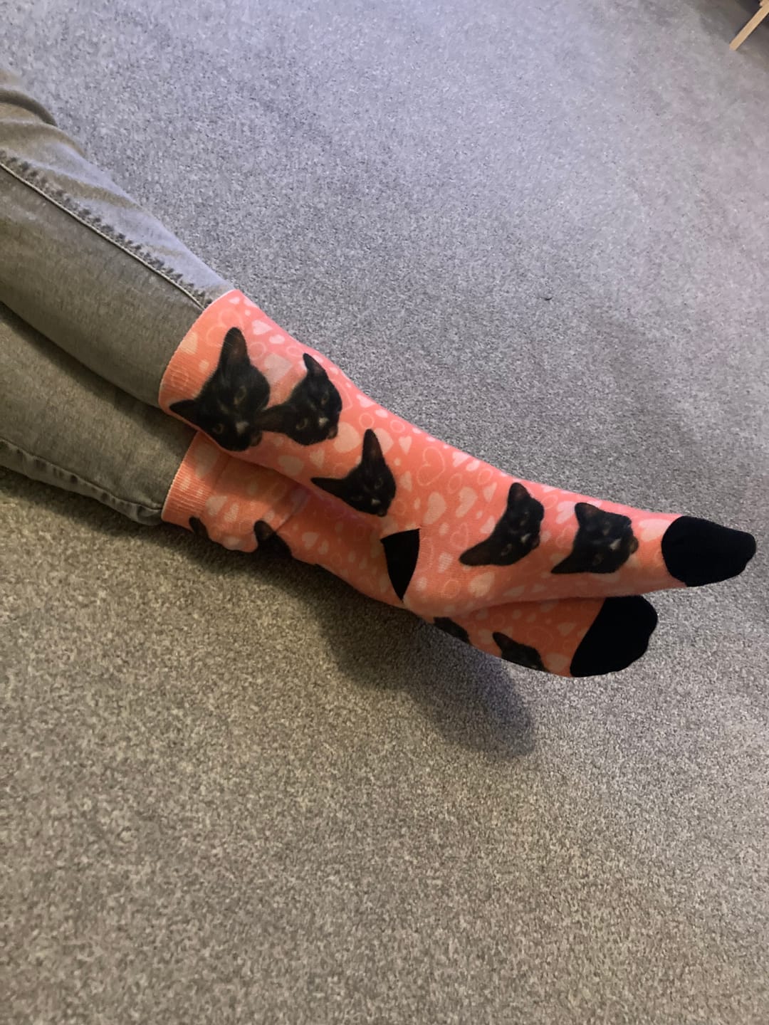 Customer photo review of Heart pattern - Personalised Socks