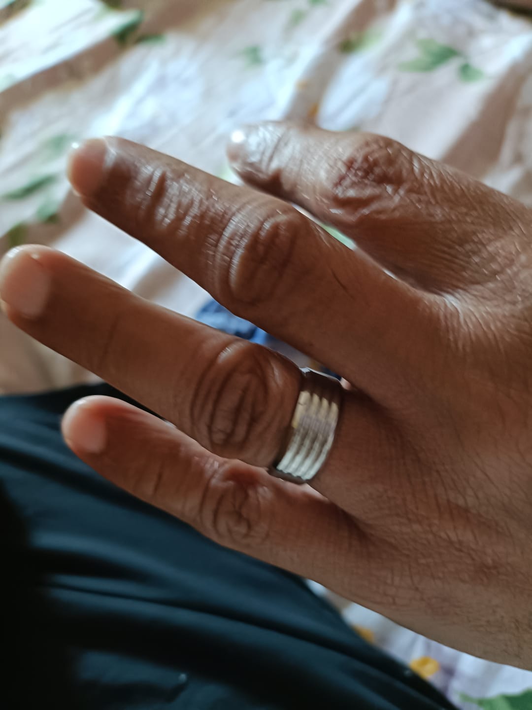 Customer photo review of Shiny Diamond Silver Ring