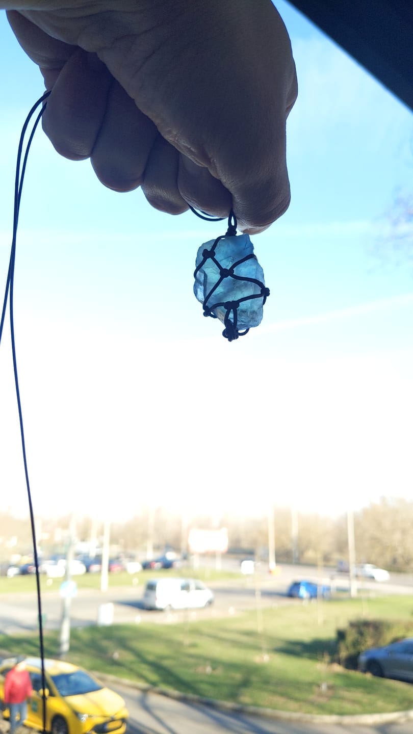 Customer photo review of Aquatic Fluorite Necklace