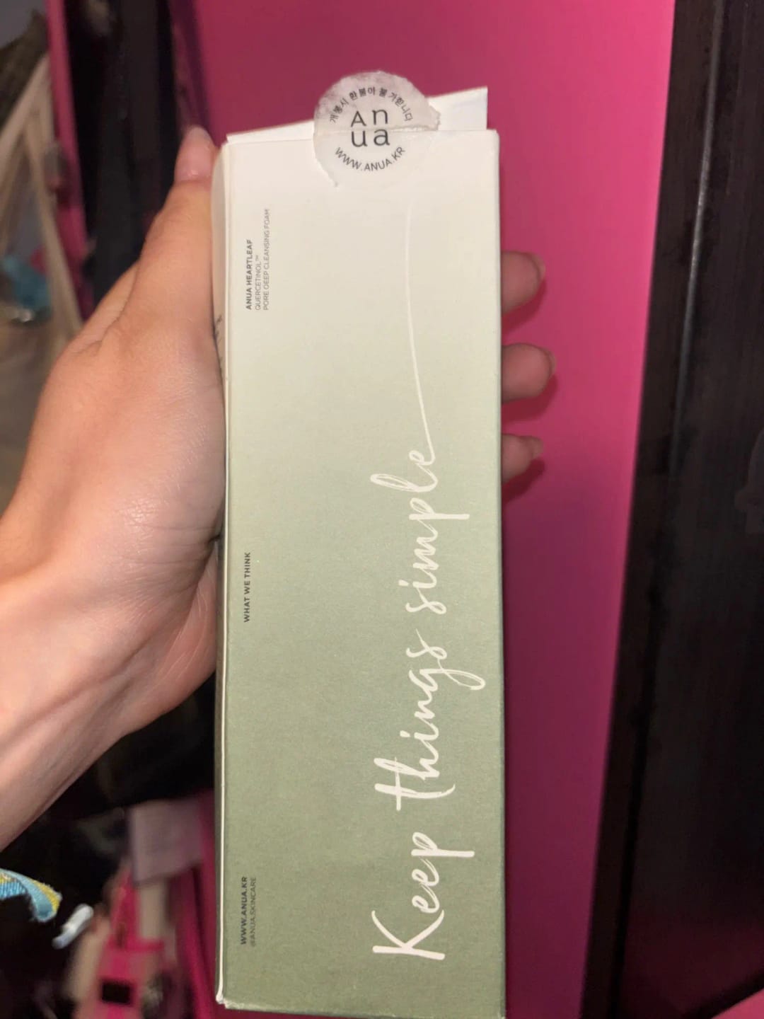 Customer photo review of Heartleaf Quercetinol Pore Deep Cleansing Foam