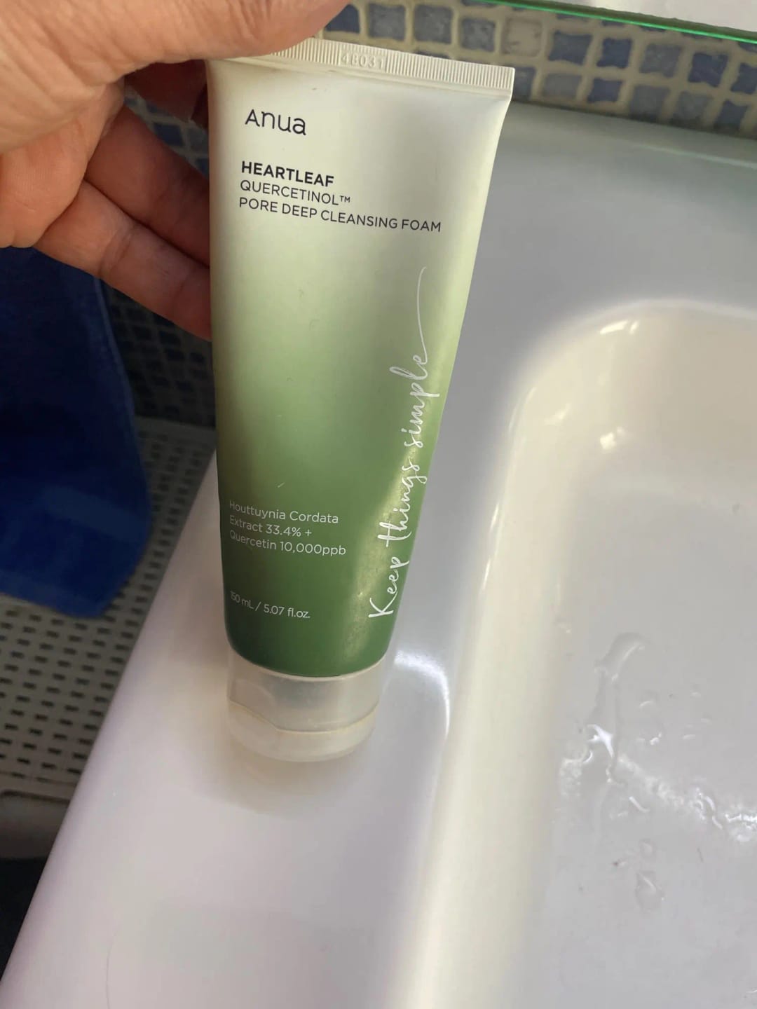 Customer photo review of Heartleaf Quercetinol Pore Deep Cleansing Foam