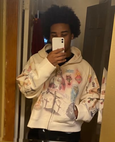 Customer photo review of Righteous Ultimate Sacrifice Thermal Zip Up Cream