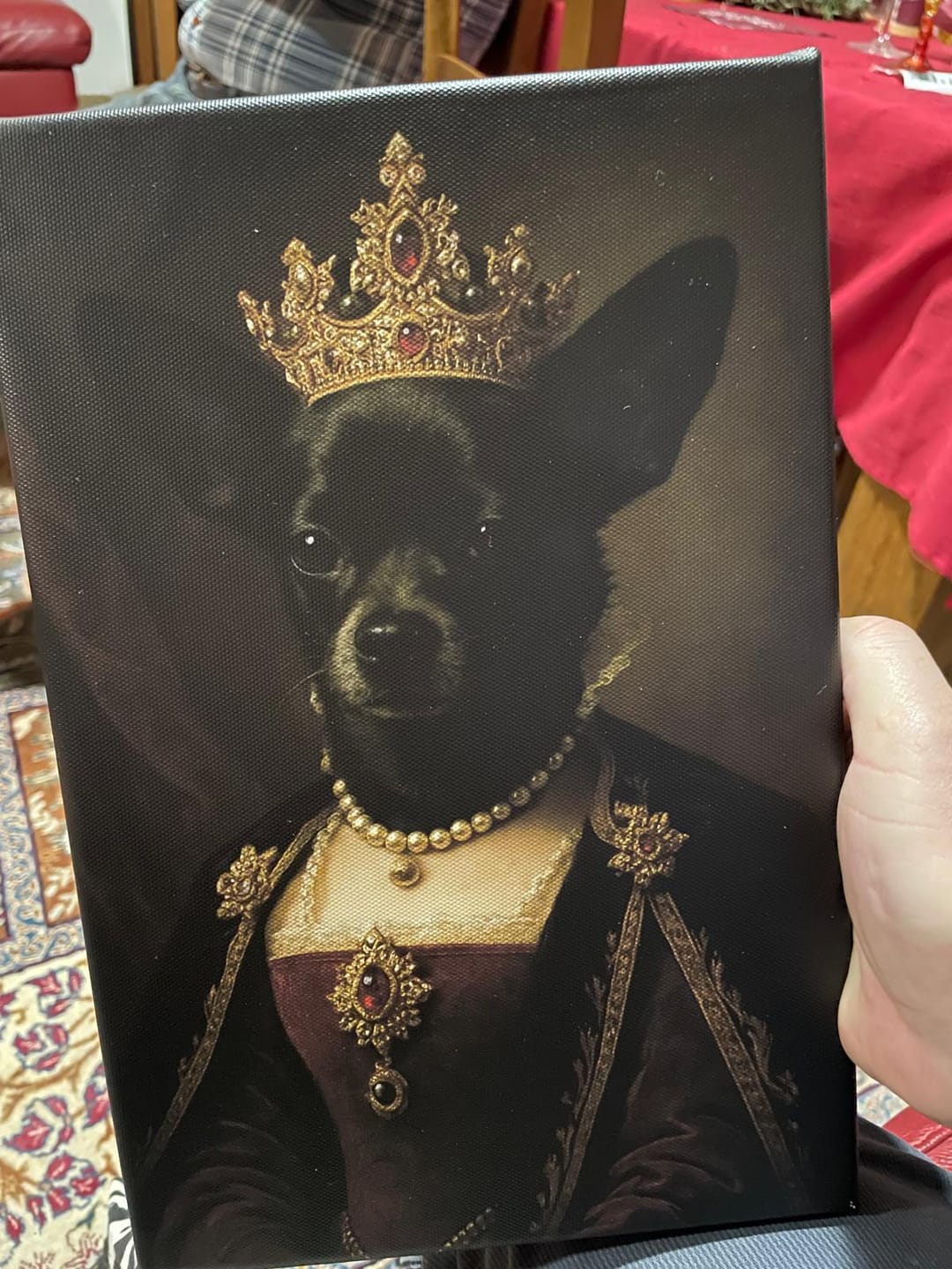 Customer photo review of Toile personnalisée - Portrait royal