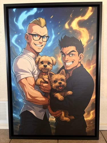 Customer photo review of Personalized Canvas - Portrait in Anime style