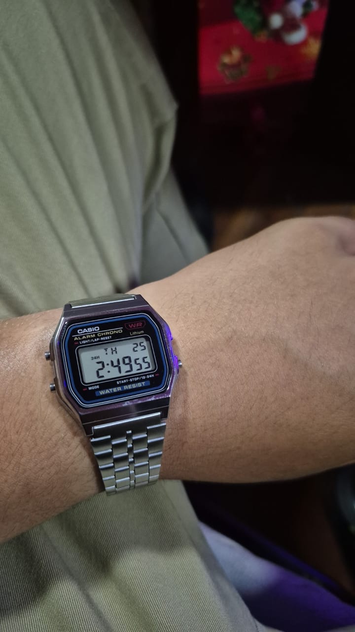 Customer photo review of Reloj Casio Vintage A159WA-N1DF Plateado MADE IN JAPAN